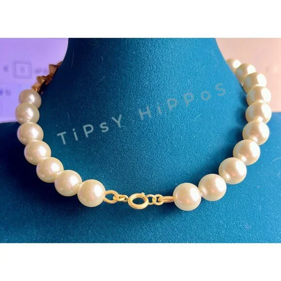 Tory Burch Roxanne Gold and Pearl Choaker Necklace - Picture 4 of 5